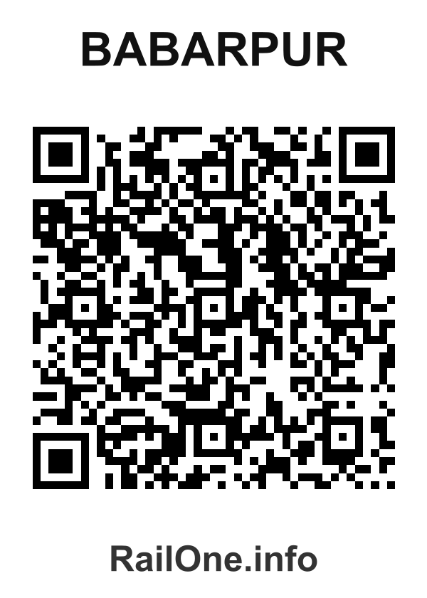 RailOne QR Code for Babarpur station