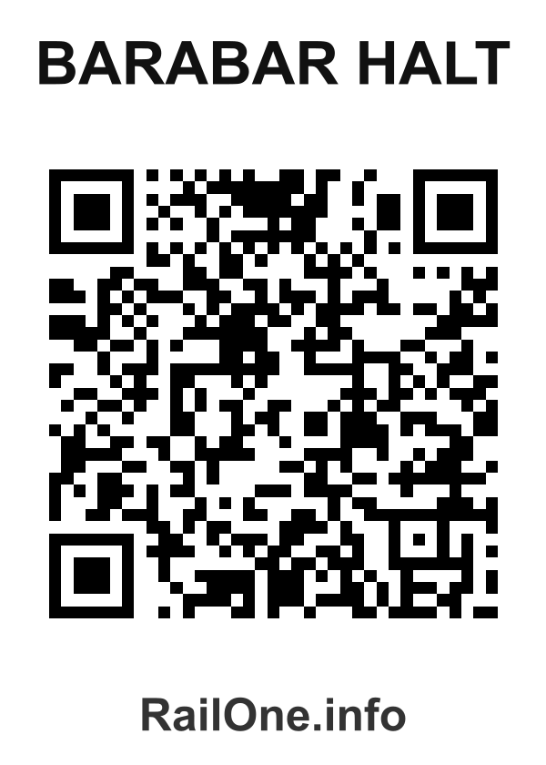 RailOne QR Code for Barabar Halt station