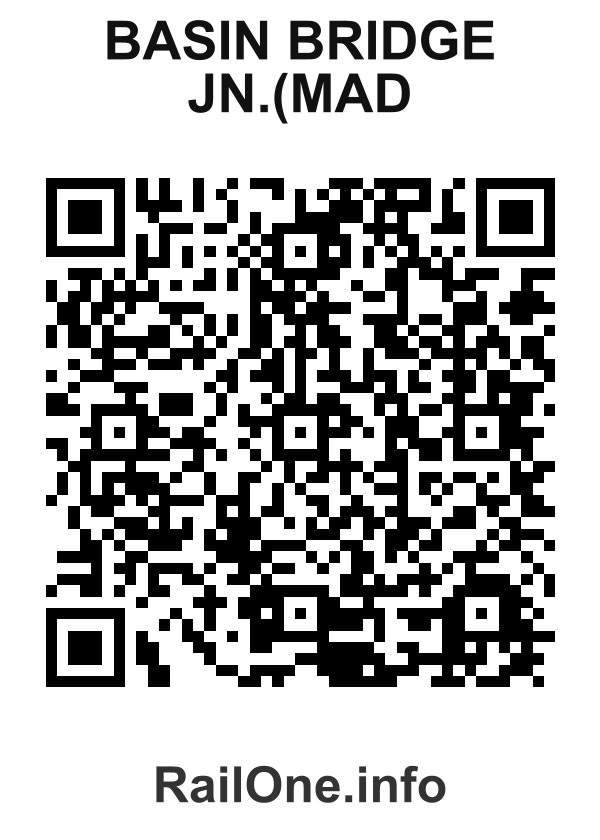 RailOne QR Code for Basin Bridge Jn.(mad station