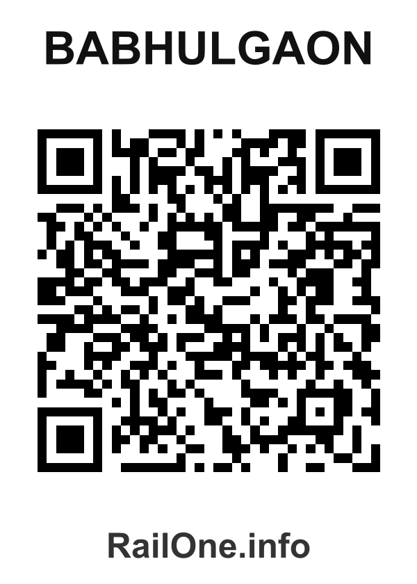 RailOne QR Code for Babhulgaon station