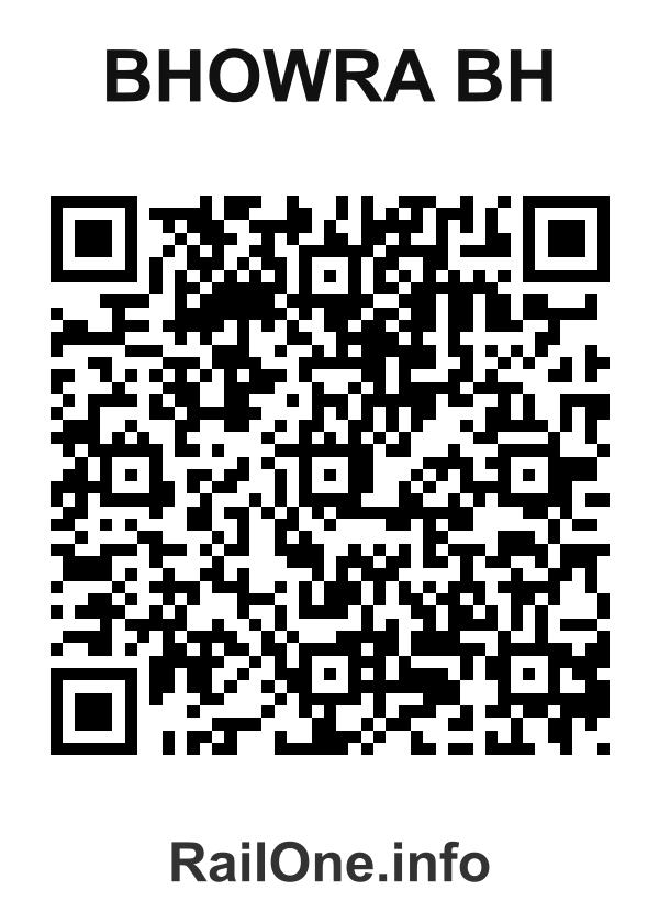 RailOne QR Code for Bhowra Bh station