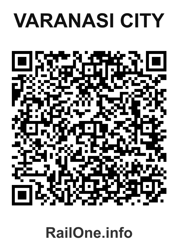 RailOne QR Code for Varanasi City station