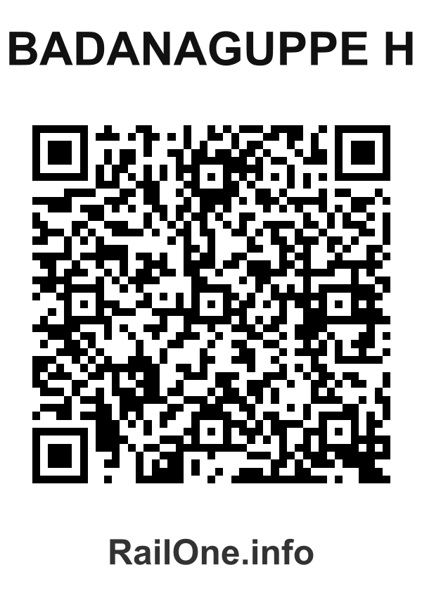 RailOne QR Code for Badanaguppe H station