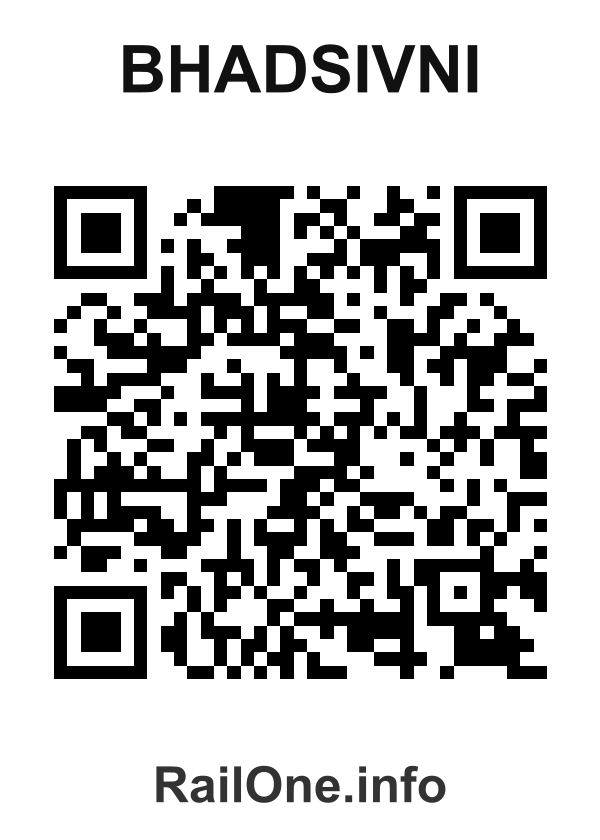 RailOne QR Code for Bhadsivni station