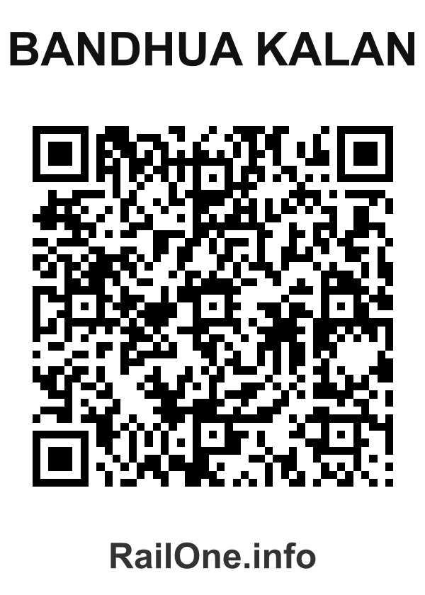 RailOne QR Code for Bandhua Kalan station