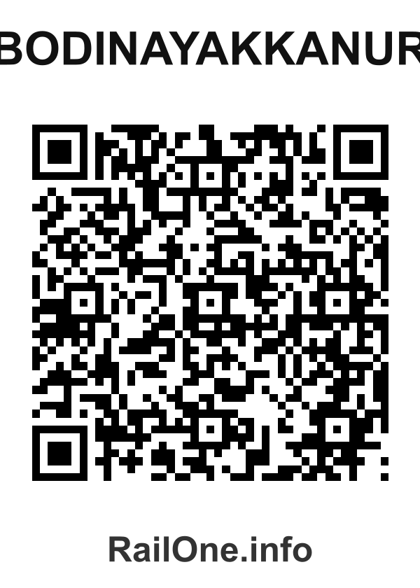 RailOne QR Code for Bodinayakkanur station