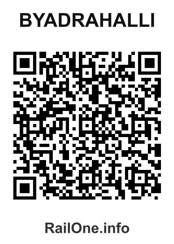 RailOne QR Code for Byadrahalli station