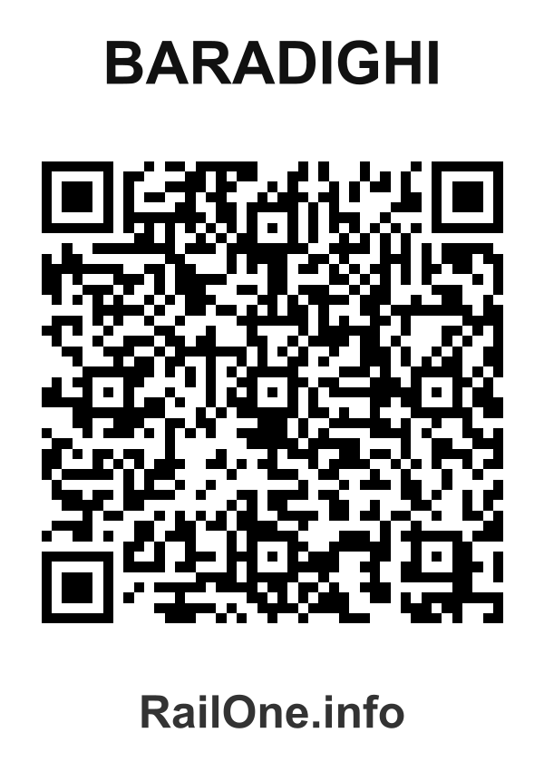 RailOne QR Code for Baradighi station