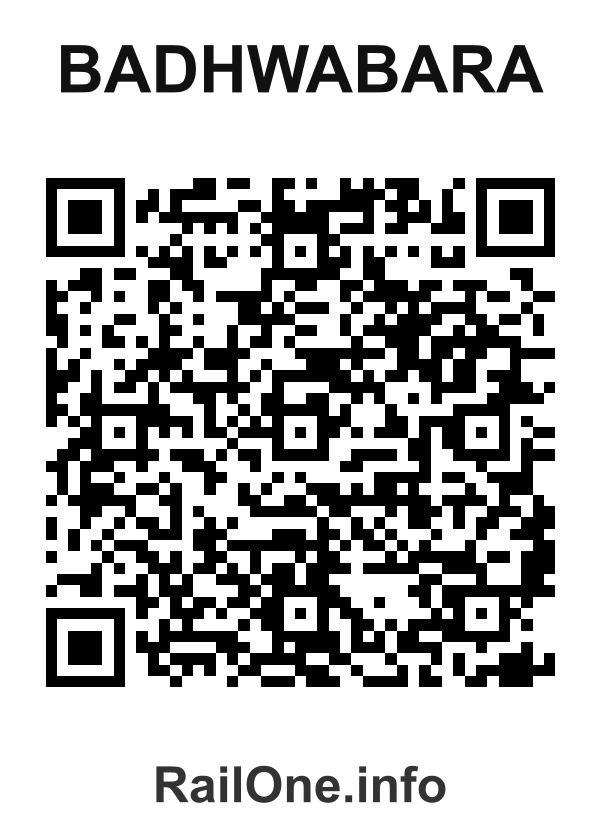 RailOne QR Code for Badhwabara station