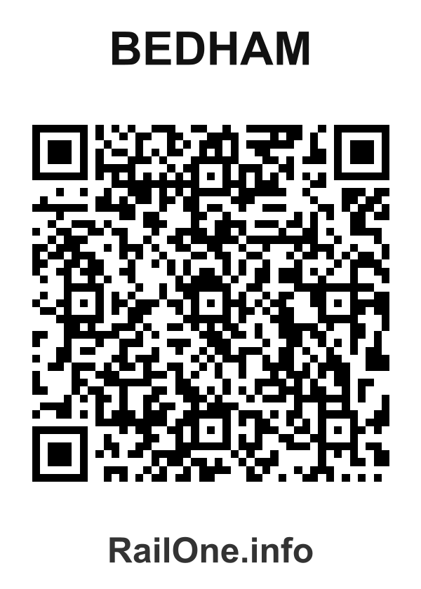 RailOne QR Code for Bedham station