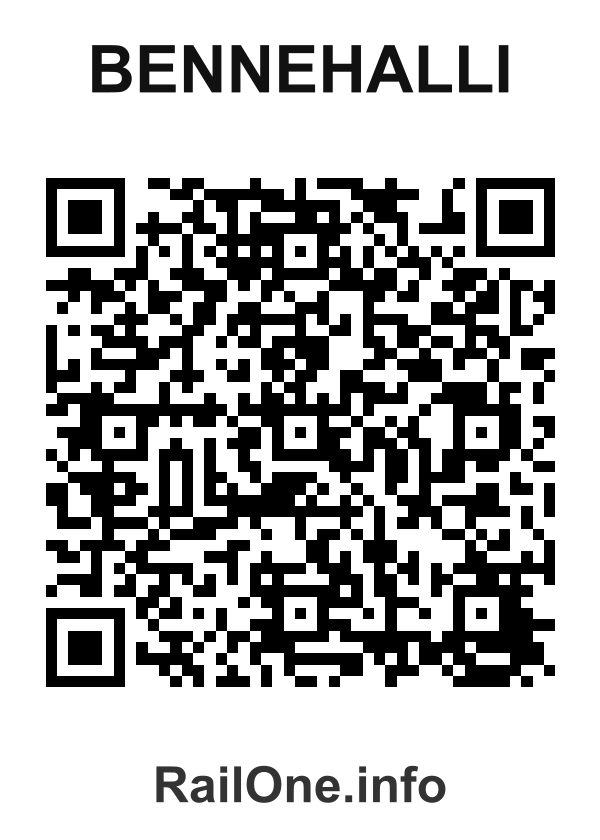 RailOne QR Code for Bennehalli station