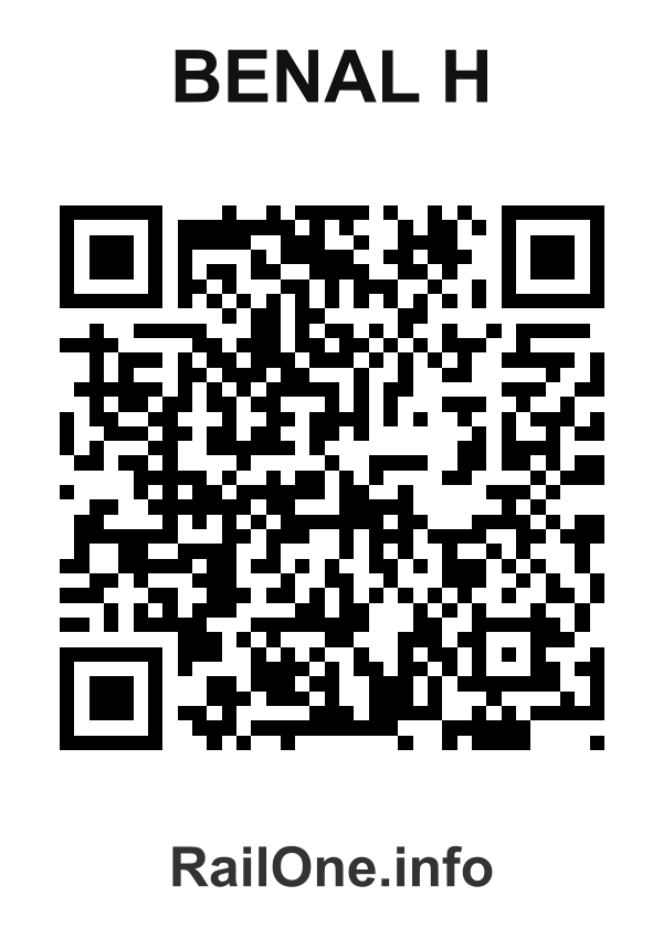 RailOne QR Code for Benal H station