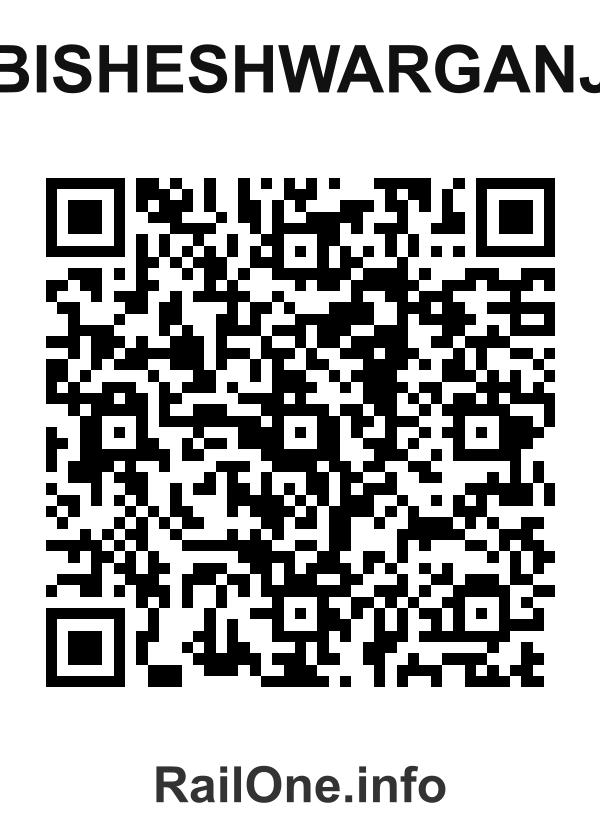 RailOne QR Code for Bisheshwarganj station