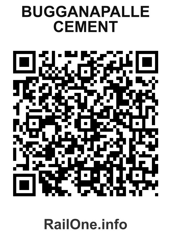 RailOne QR Code for Bugganapalle Cement station
