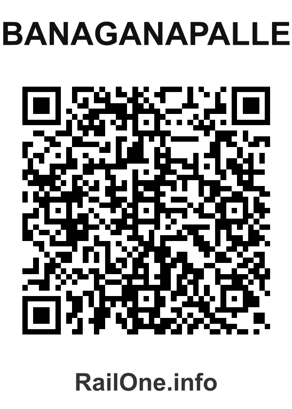 RailOne QR Code for Banaganapalle station