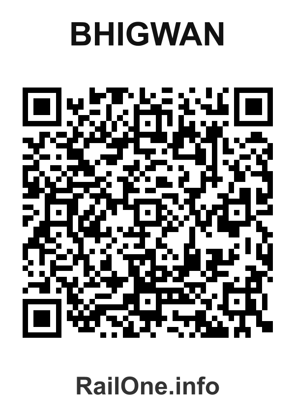 RailOne QR Code for Bhigwan station