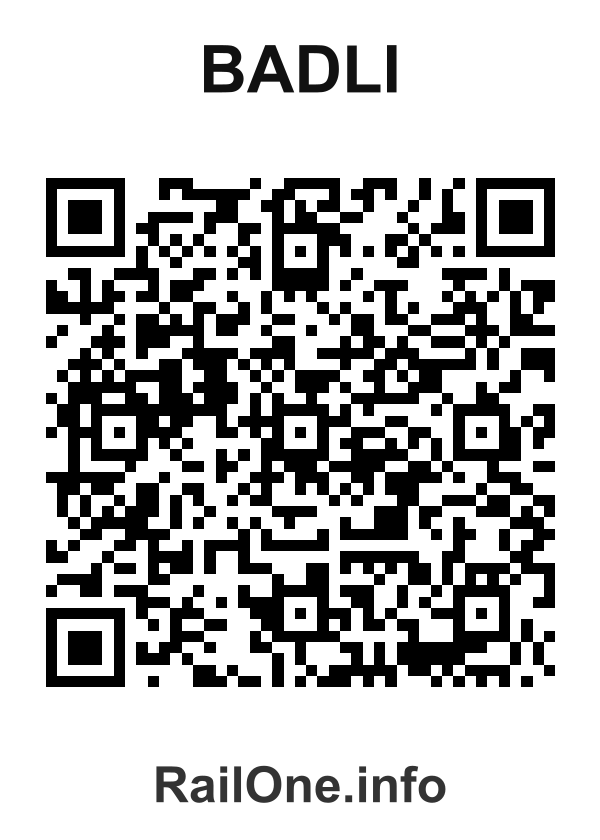 RailOne QR Code for Badli station