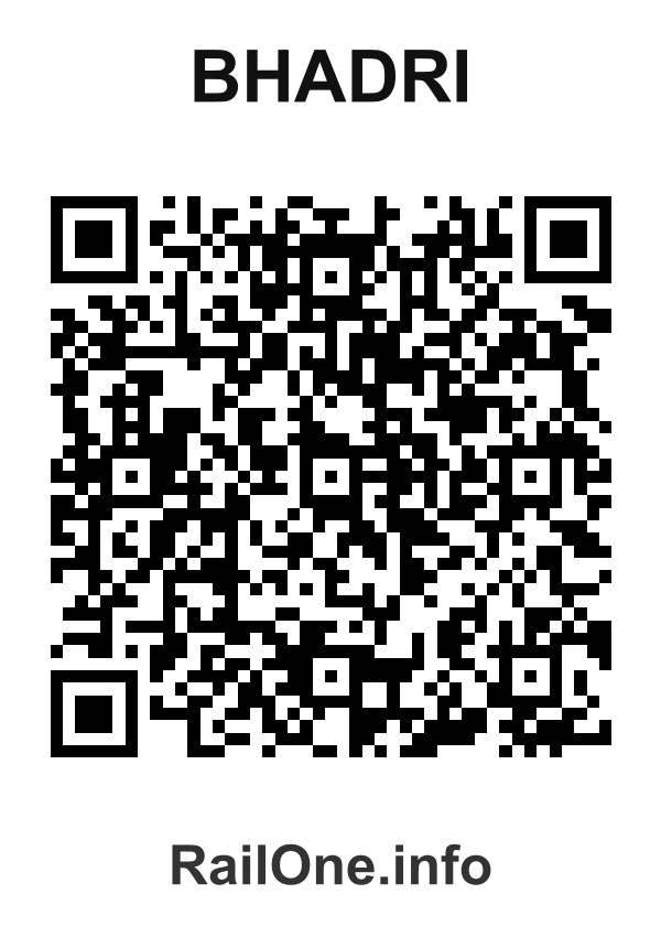 RailOne QR Code for Bhadri station