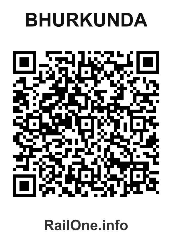 RailOne QR Code for Bhurkunda station