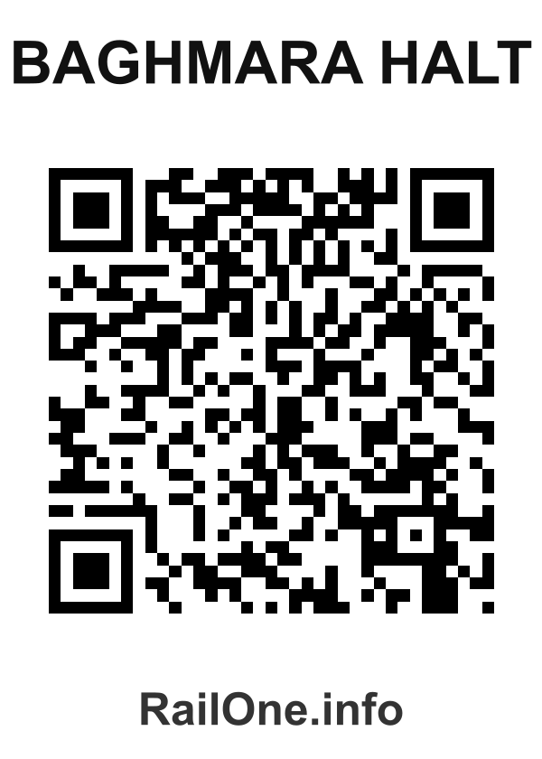 RailOne QR Code for Baghmara Halt station