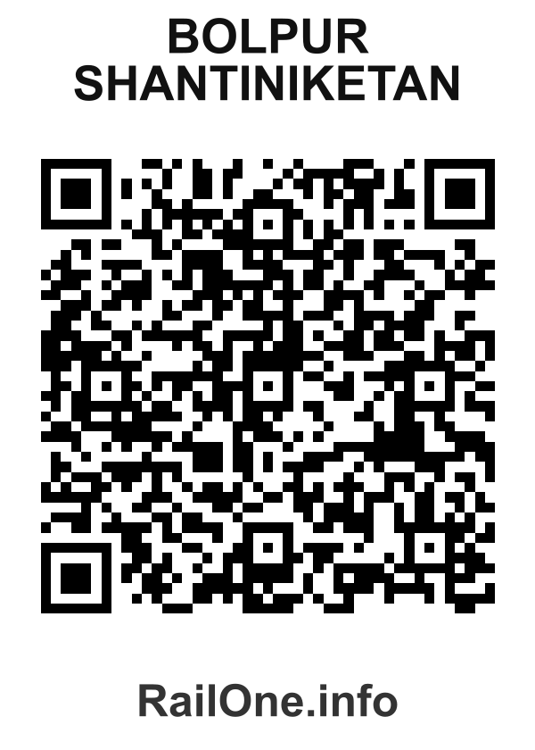 RailOne QR Code for Bolpur Shantiniketan station