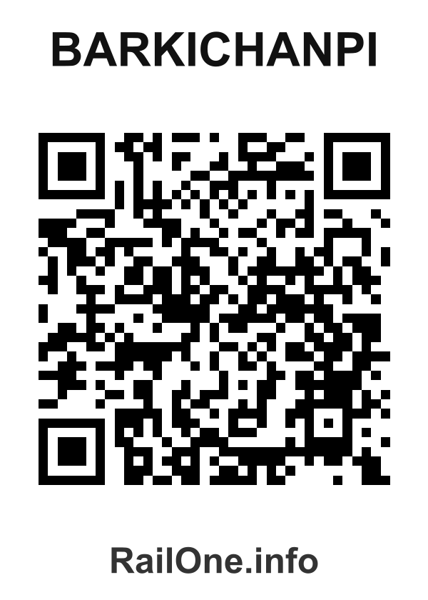 RailOne QR Code for Barkichanpi station