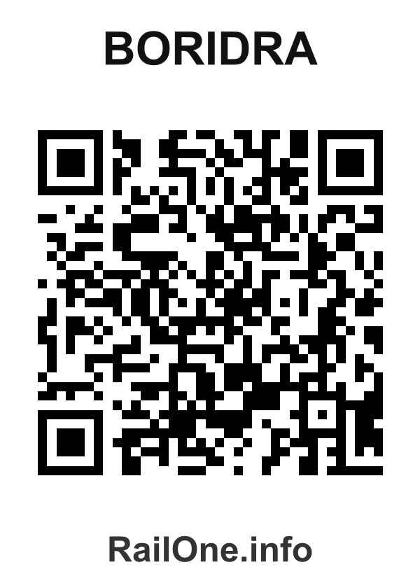 RailOne QR Code for Boridra station