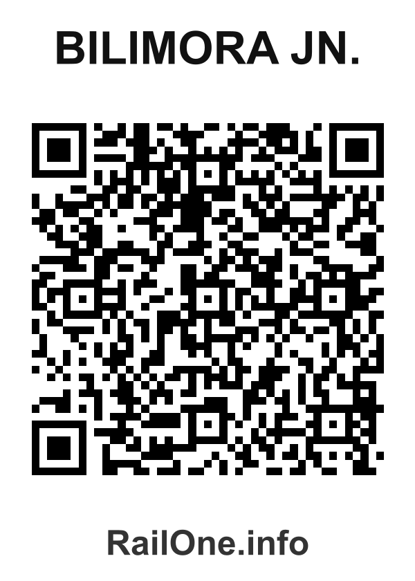 RailOne QR Code for Bilimora Jn. station