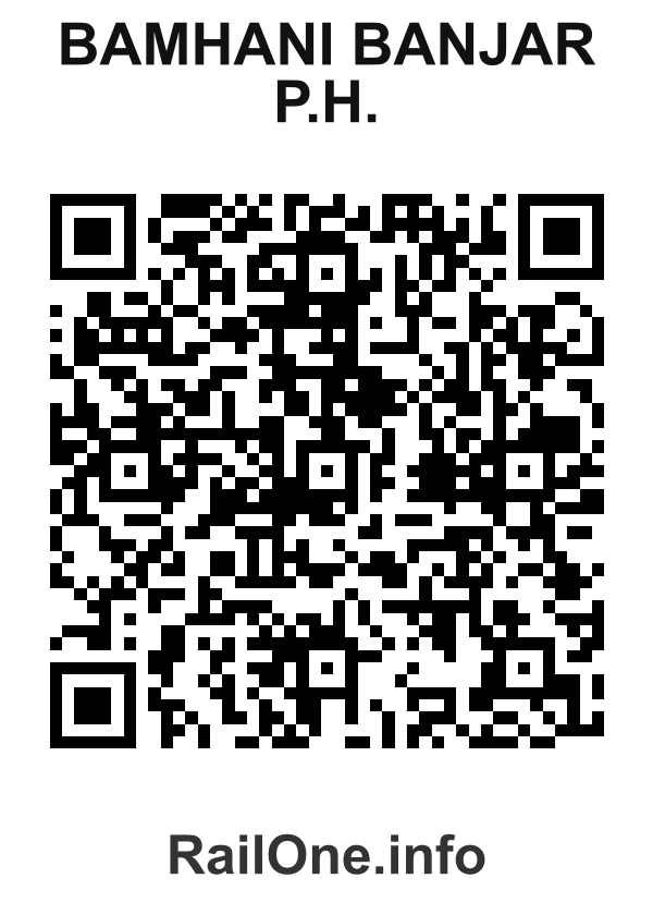 RailOne QR Code for Bamhani Banjar P.h. station