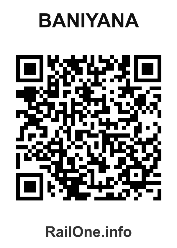 RailOne QR Code for Baniyana station