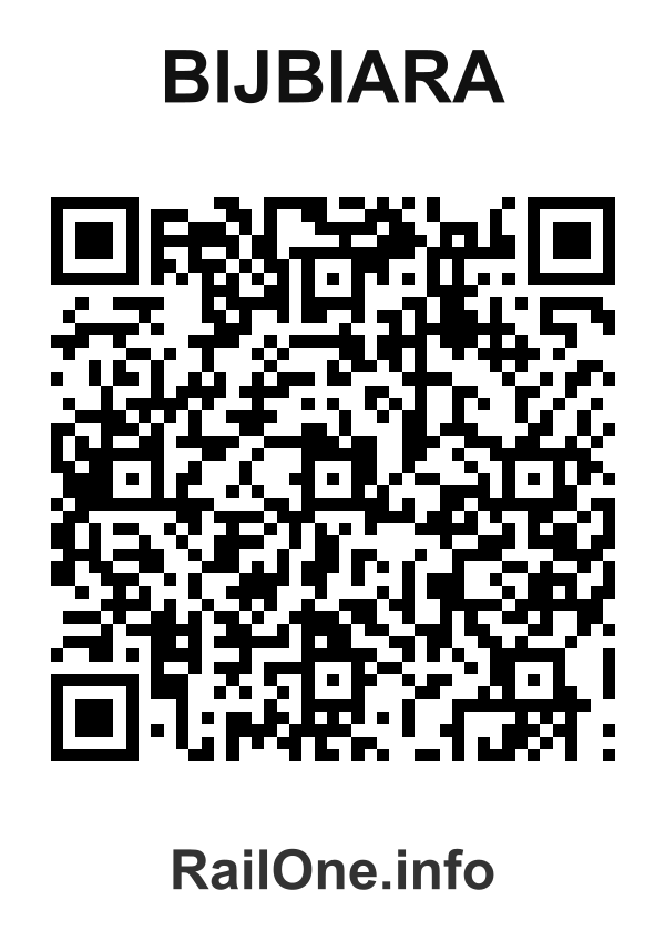 RailOne QR Code for Bijbiara station