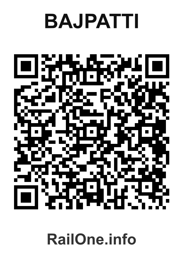 RailOne QR Code for Bajpatti station