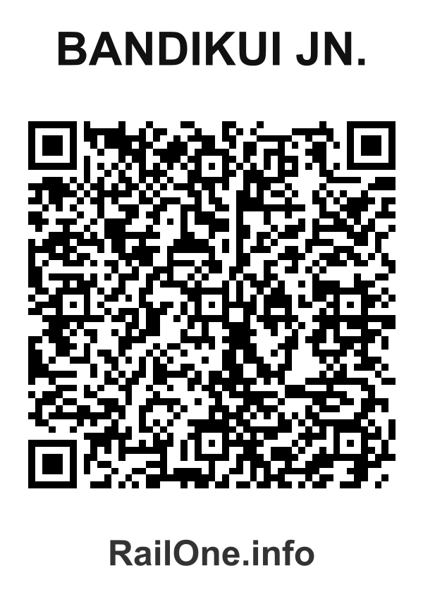 RailOne QR Code for Bandikui Jn. station