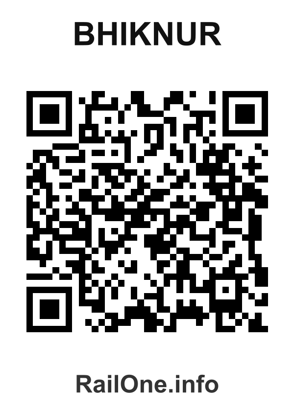 RailOne QR Code for Bhiknur station