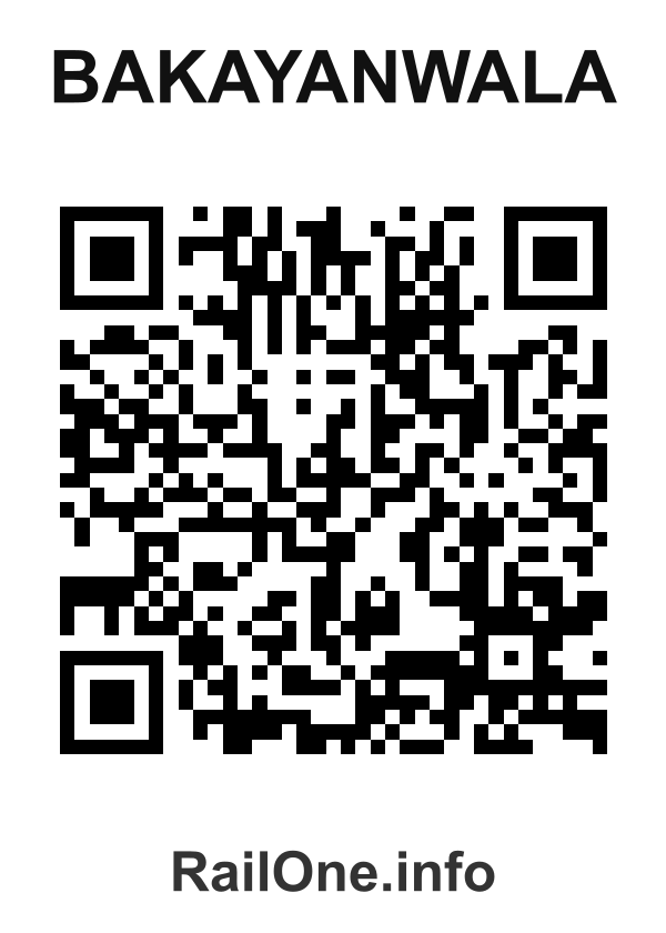 RailOne QR Code for Bakayanwala station