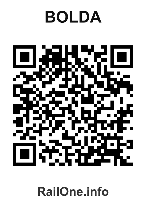 RailOne QR Code for Bolda station