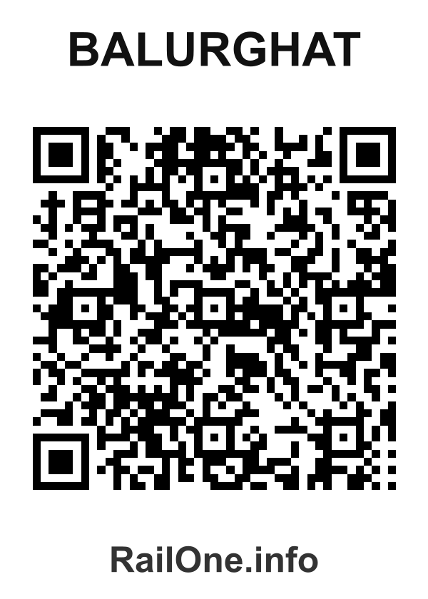 RailOne QR Code for Balurghat station