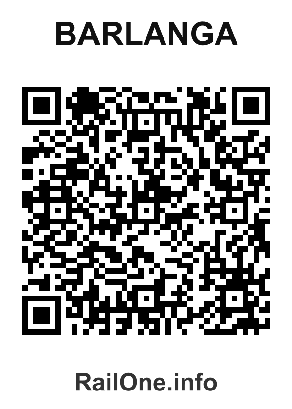 RailOne QR Code for Barlanga station