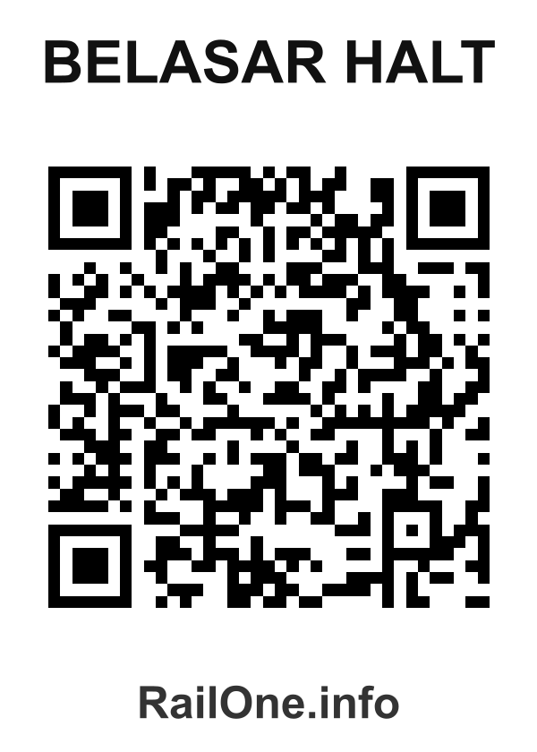 RailOne QR Code for Belasar Halt station