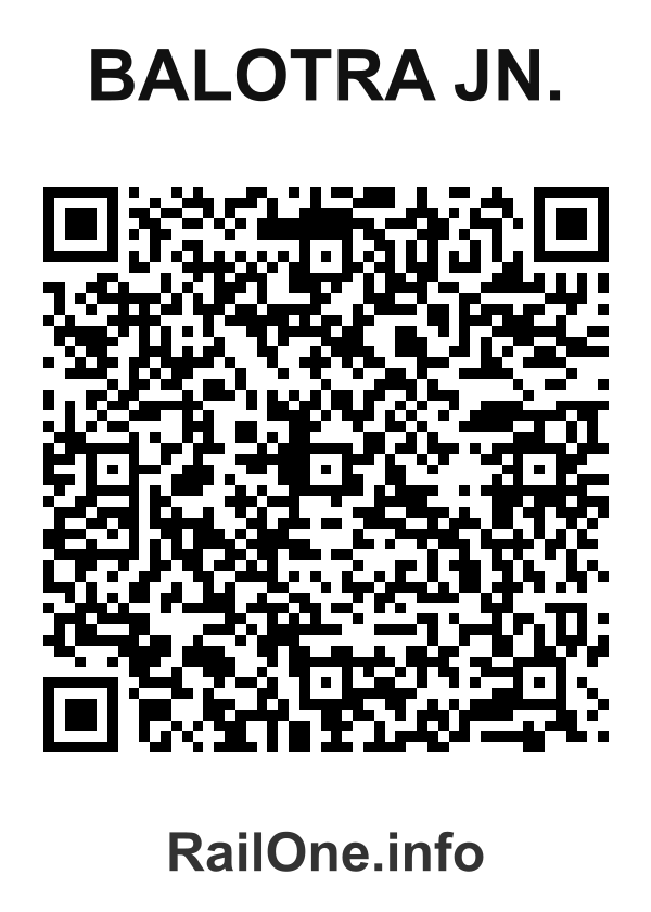 RailOne QR Code for Balotra Jn. station