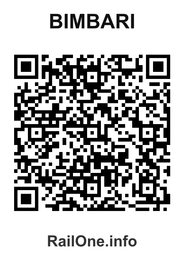 RailOne QR Code for Bimbari station