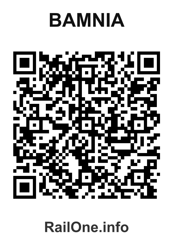 RailOne QR Code for Bamnia station