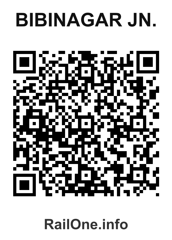RailOne QR Code for Bibinagar Jn. station