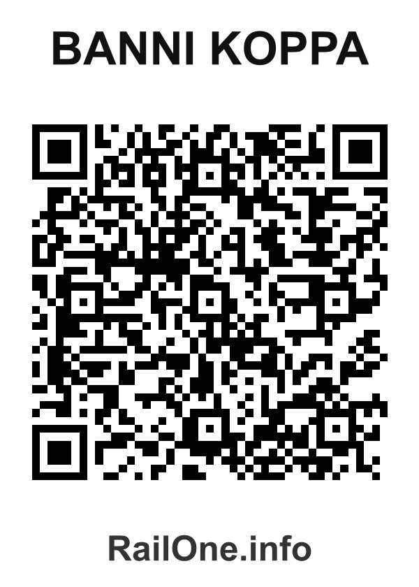 RailOne QR Code for Banni Koppa station