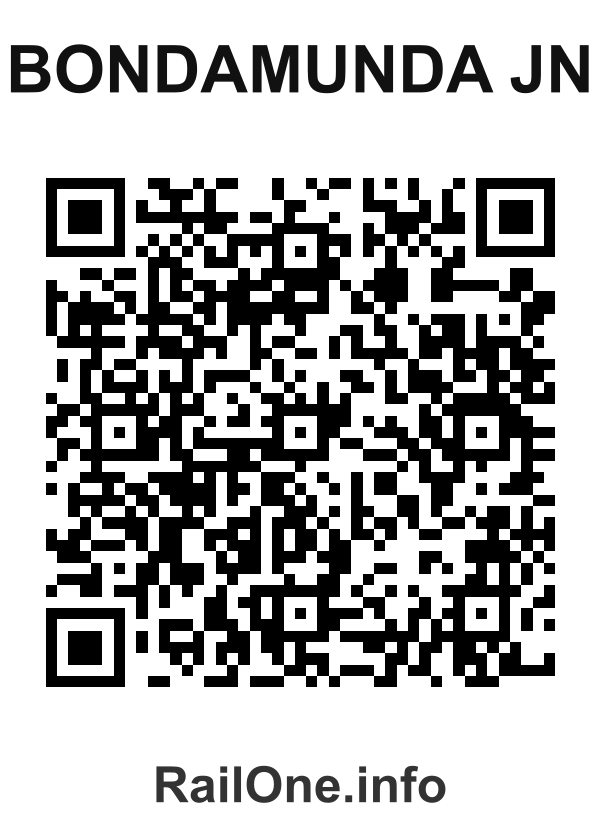 RailOne QR Code for Bondamunda Jn station