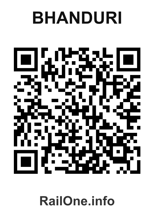 RailOne QR Code for Bhanduri station