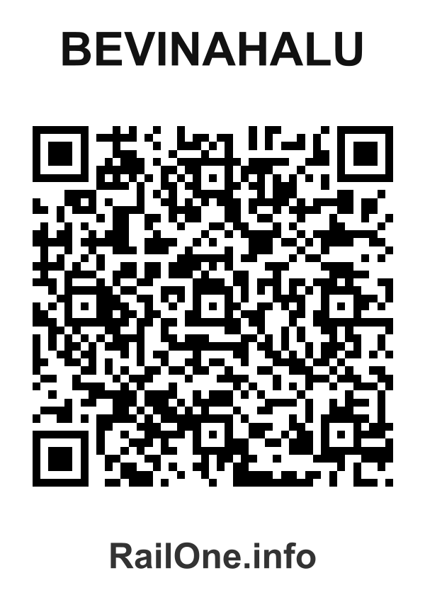 RailOne QR Code for Bevinahalu station