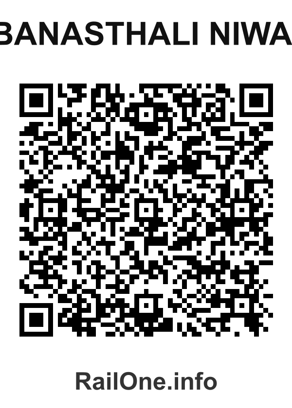RailOne QR Code for Banasthali Niwai station