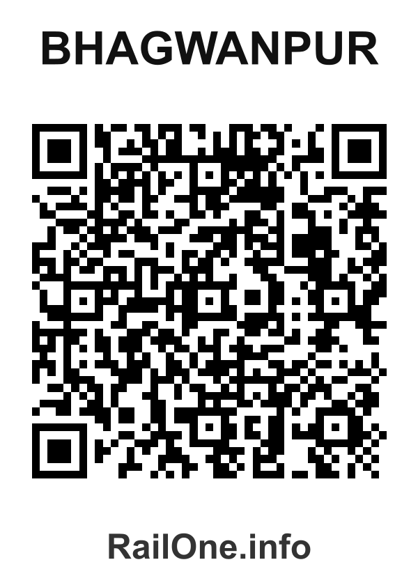 RailOne QR Code for Bhagwanpur station
