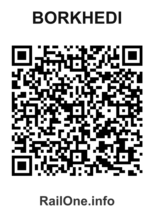 RailOne QR Code for Borkhedi station